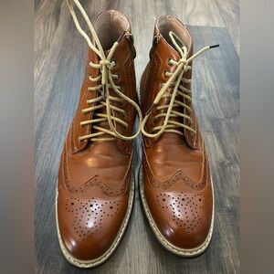 Men's Bruno Marc Chukka Dress Boots Lace Up Zipper Sides Formal Stylish Size 9